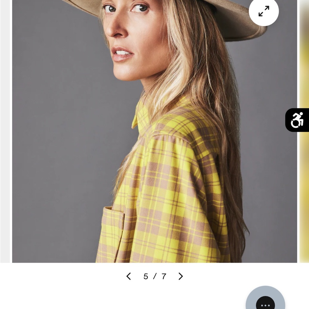 🆕 Tilley Flannel Yellow Plaid Button-Up Shirt